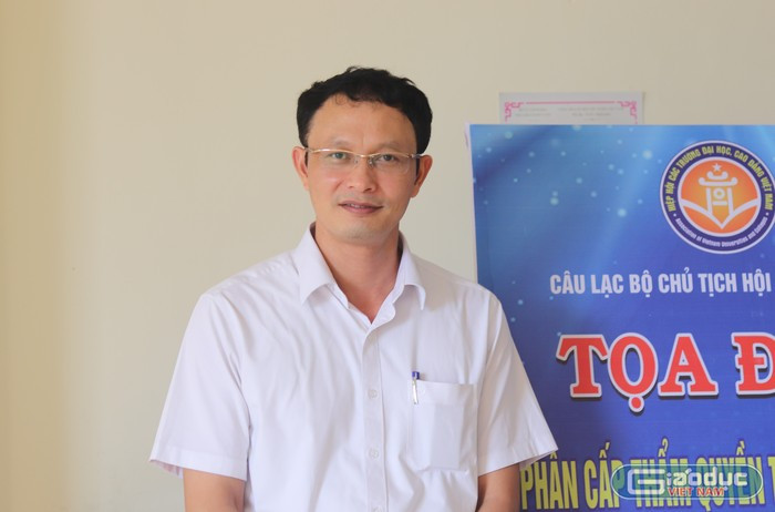 Phó Giáo sư, Tiến sĩ Ngô Như Khoa - Chủ tịch Hội đồng trường, Trường Đại học Kỹ thuật Công nghiệp - Đại học Thái Nguyên. Ảnh: Ngân Chi.