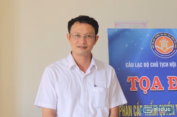 Phó Giáo sư, Tiến sĩ Ngô Như Khoa - Chủ tịch Hội đồng trường, Trường Đại học Kỹ thuật Công nghiệp - Đại học Thái Nguyên. Ảnh: Ngân Chi.