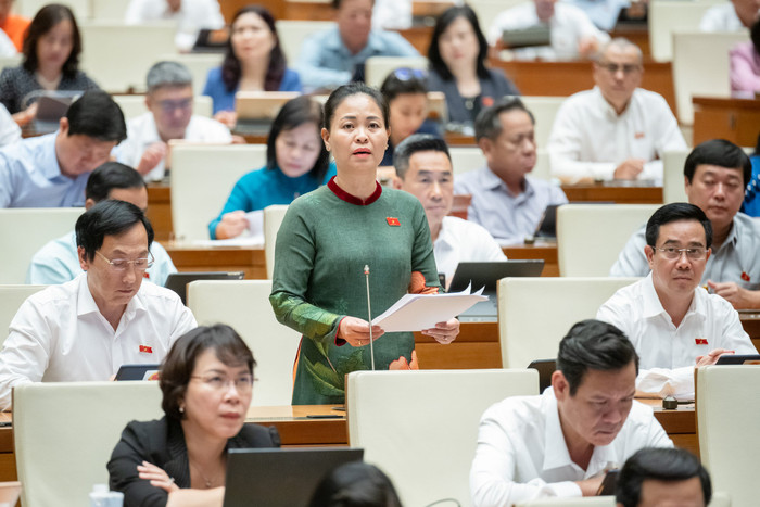 Đại biểu Nguyễn Thị Thu Dung - Đoàn đại biểu Quốc hội tỉnh Thái Bình. Ảnh: quochoi.vn. 290520241138-z5486993351413_f940412e900ecad3295fc3569689dc35.jpg