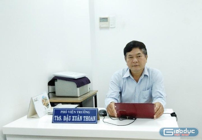 Thạc sĩ Đậu Xuân Thoan - Phó Viện trưởng Viện Khoa học phát triển tài sản trí tuệ. Ảnh: Trung Dũng. Thạc sĩ Đậu Xuân Thoan - Phó Viện trưởng Viện Khoa học phát triển tài sản trí tuệ. Ảnh: Trung Dũng.