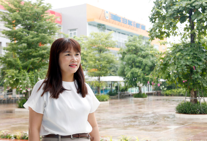 Cô Teo Thị Thanh Mai - Hiệu trưởng Trường Tiểu học Lê Quý Đôn (quận Hà Đông, Hà Nội). Ảnh: Ngân Chi. GDVN_cô Mai.jpg