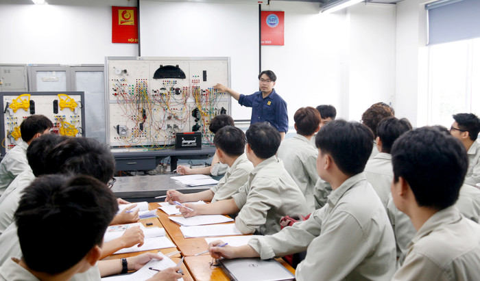 Giờ học tại Trường Đại học Công nghiệp Hà Nội. Ảnh: Mộc Trà. GDVN_lop hoc.jpg
