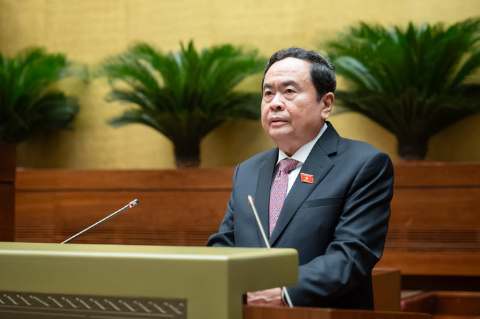 Ủy viên Bộ Chính trị, Phó Chủ tịch Thường trực Quốc hội Trần Thanh Mẫn - điều hành hoạt động của Quốc hội, Ủy ban Thường vụ Quốc hội khai mạc Kỳ họp thứ 7, Quốc hội khóa XV. Ảnh: quochoi.vn. 200520240913-z5457455820698_6504dabd7ef25ca4cd1bdcf4ccaef942.jpg