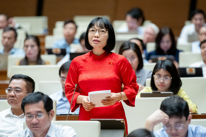 Đại biểu Nguyễn Thị Việt Nga - Đoàn đại biểu Quốc hội tỉnh Hải Dương. Ảnh: quochoi.vn. nga.jpg