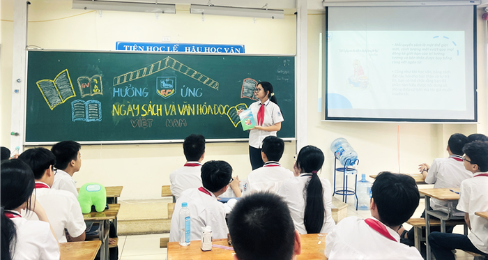 Một giờ học của Trường Trung học cơ sở Giảng Võ. Ảnh: website trường. 16042024094237_2.png