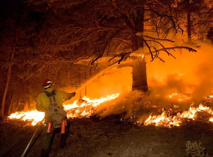 Đám cháy rừng lớn tại rừng quốc gia Boise, bang Idaho ( 22/8/2012).
