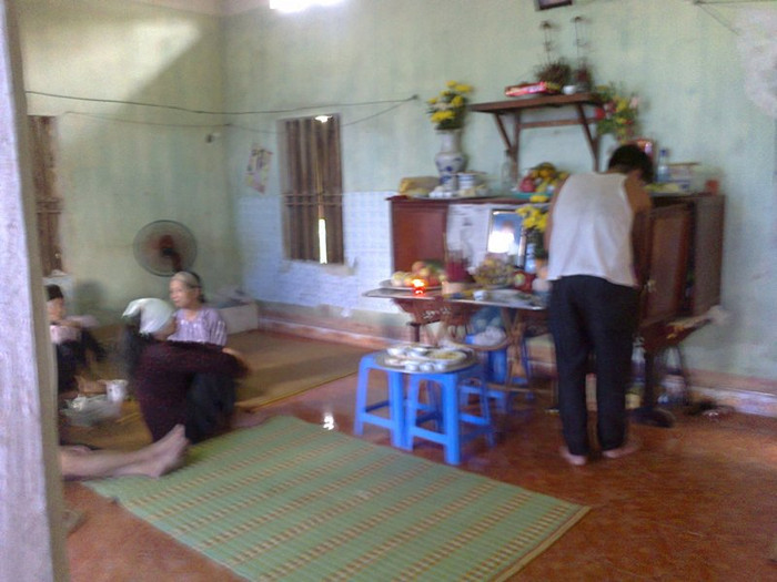 Ngôi nhà mái ngói nơi anh Tuấn Anh sinh sống.