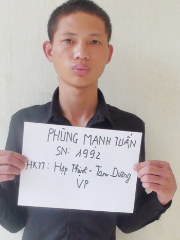 Phùng Mạnh Tuấn - đối tượng trực tiếp đạp nạn nhân Tuấn Anh ngã xuống cống, ngạt nước và tử vong.