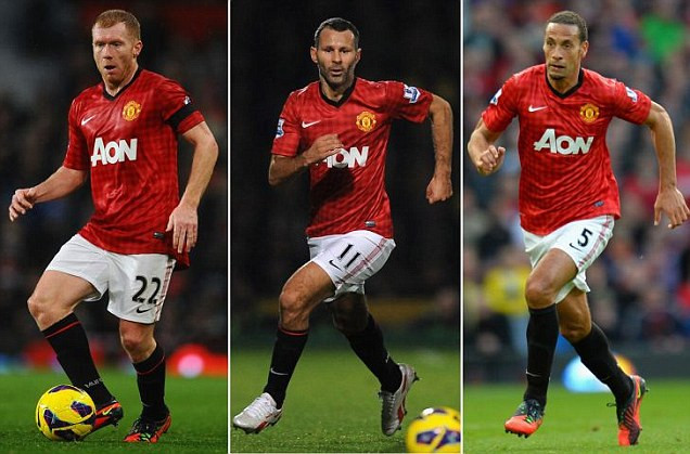 MU sẽ chia tay 3 công thần Scholes, Giggs và Ferdinand cuối mùa này.