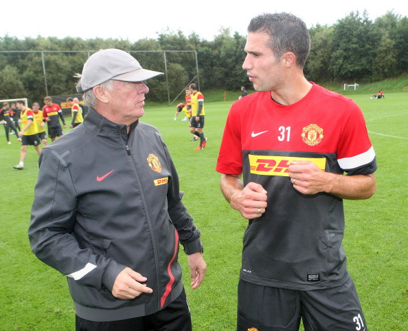Sir Alex và cậu học trò mới Van Persie.