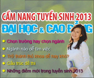 Bìa Cuốn "Cẩm nang tuyển sinh 2013" do NXB Trẻ phát hành Bìa Cuốn "Cẩm nang tuyển sinh 2013" do NXB Trẻ phát hành