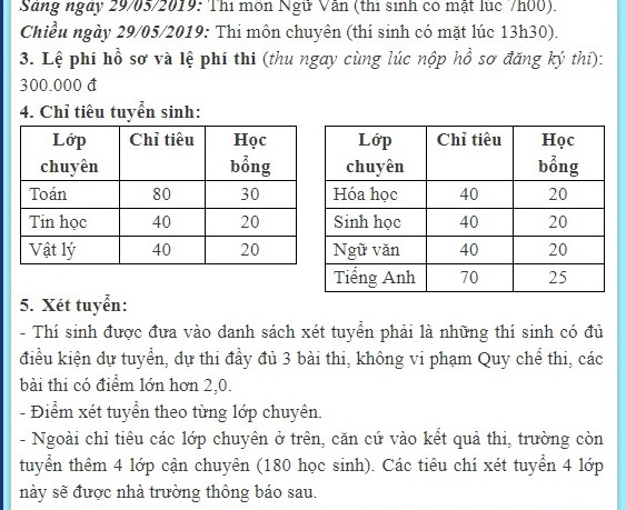 Trong nhiều năm, chỉ tiêu chuyển sinh vào các lớp cận chuyên của Trường chuyên đại học sư phạm Hà Nội đã vượt tỉ lệ cho phép của Bộ Giáo dục và Đào tạo (ảnh Trinh Phúc). Trong nhiều năm, chỉ tiêu chuyển sinh vào các lớp cận chuyên của Trường chuyên đại học sư phạm Hà Nội đã vượt tỉ lệ cho phép của Bộ Giáo dục và Đào tạo (ảnh Trinh Phúc).