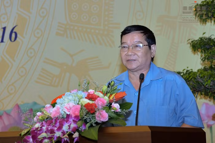 Ông Lê Như Tiến, nguyên Phó Chủ nhiệm Ủy ban Văn hóa, Giáo dục Thanh niên, Thiếu niên, Nhi đồng của Quốc hội (ảnh Trinh Phúc).