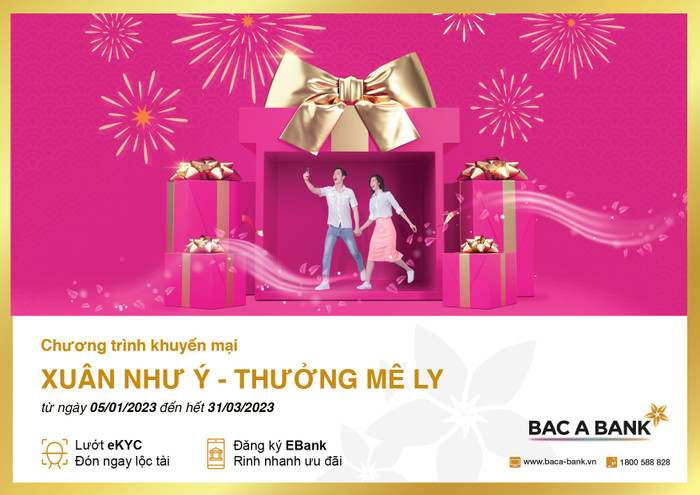 Ngân hàng Thương mại cổ phần Bắc Á (BAC A BANK) triển khai chuỗi chương trình khuyến mại hấp dẫn “Xuân như ý - Thưởng mê ly” dành cho khách hàng Ngân hàng Thương mại cổ phần Bắc Á (BAC A BANK) triển khai chuỗi chương trình khuyến mại hấp dẫn “Xuân như ý - Thưởng mê ly” dành cho khách hàng