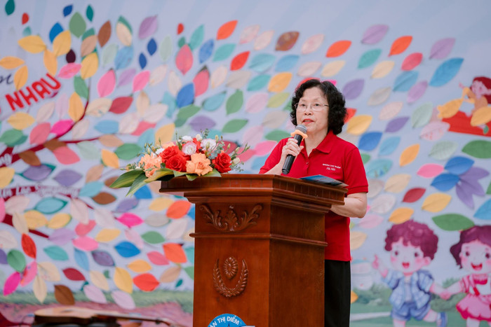 Nhà giáo Nhân dân Nguyễn Thị Hiền – Chủ tịch Hội đồng quản trị Trường Tiểu học Đoàn Thị Điểm (Hà Nội). Ảnh: Website Nhà trường. 495541121-1106429104851267-6222955486855288157-n.jpg