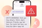 Vietcombank cảnh báo lừa đảo phát tán tin nhắn SMS thông báo điểm thưởng hết hạn đính kèm link giả