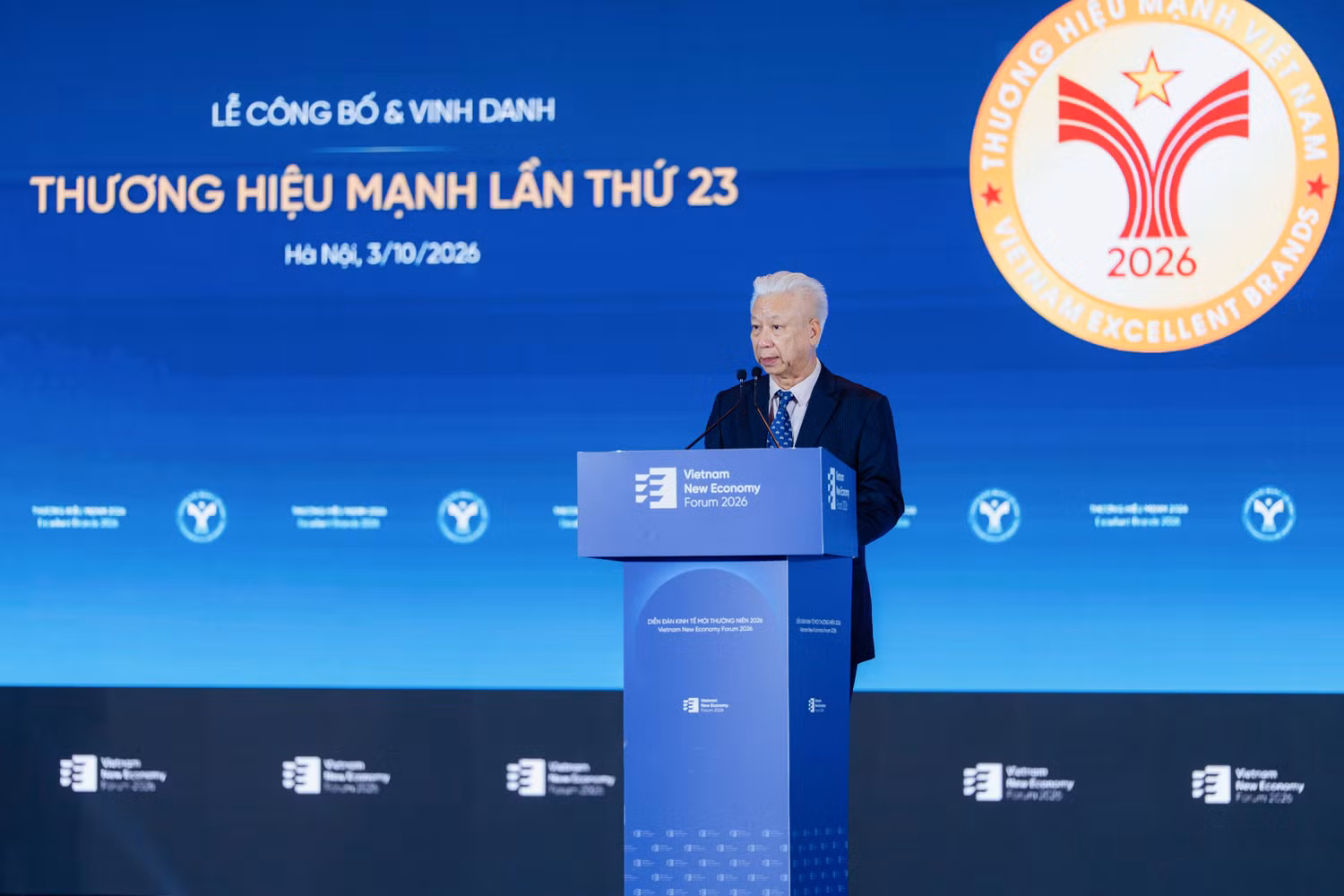 Ông Đào Quang Bính - Tổng Thư ký Hội Khoa học Kinh tế Việt Nam, Phó Chủ tịch Hội đồng Biên tập Tạp chí Kinh tế Việt Nam - VnEconomy phát biểu khai mạc chương trình.