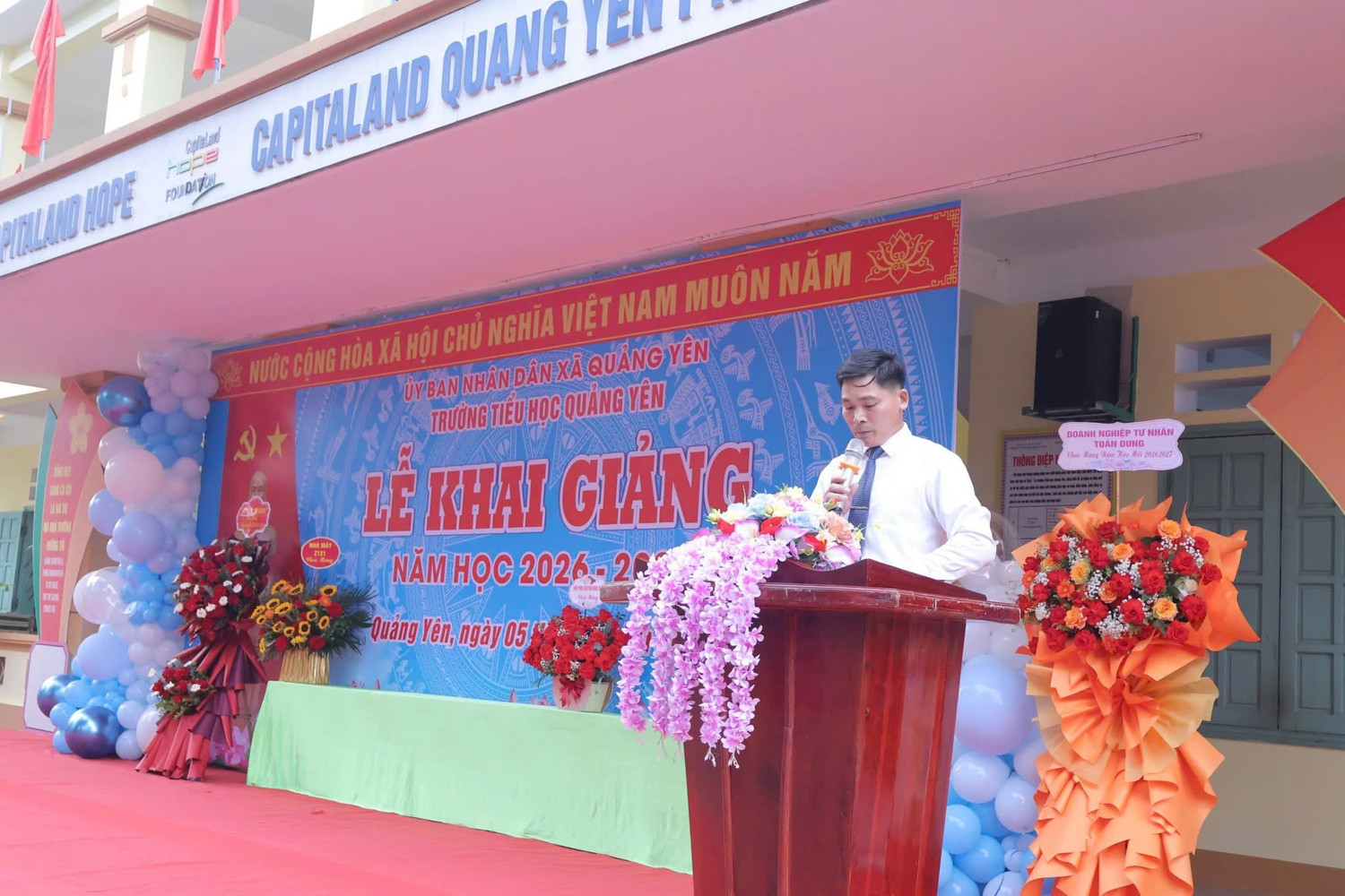 Thầy Đỗ Mười - Hiệu trưởng Trường Tiểu học Quảng Yên (xã Quảng Yên, tỉnh Phú Thọ). Ảnh website trường