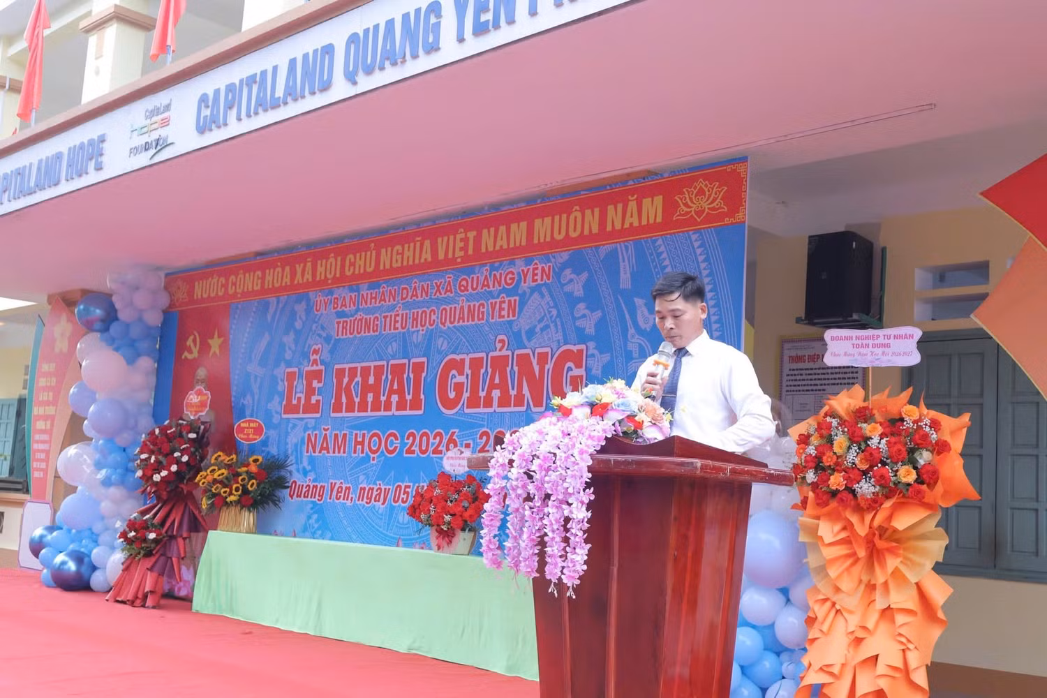 Thầy Đỗ Mười - Hiệu trưởng Trường Tiểu học Quảng Yên (xã Quảng Yên, tỉnh Phú Thọ). Ảnh website trường