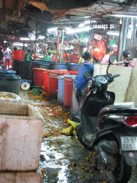 Hồng ngâm được "tắm rửa" trước khi mang ra thị trưởng bán. Hồng ngâm được "tắm rửa" trước khi mang ra thị trưởng bán.