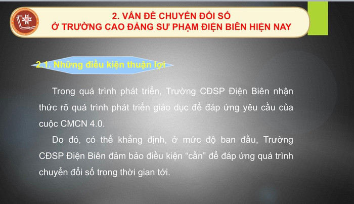 Bài tham luận trong hội thảo của Trường Cao đẳng Sư phạm Điện Biên. (Ảnh chụp màn hình) Bài tham luận trong hội thảo của Trường Cao đẳng Sư phạm Điện Biên. (Ảnh chụp màn hình)