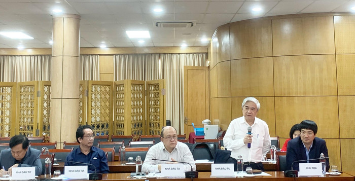 Tiến sĩ Nguyễn Quân, nguyên Bộ trưởng Khoa học và Công nghệ phát biểu. (Ảnh C.K.A)