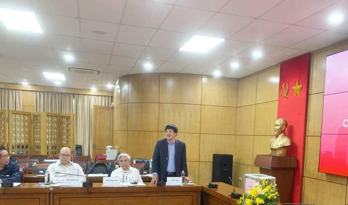 Tiến sĩ Phạm Đình Đoàn, Chủ tịch Tập đoàn Phú Thái, Chủ tịch Hội đồng quản lý BK Fund phát biểu tại đại hội. (Ảnh C.K.A)