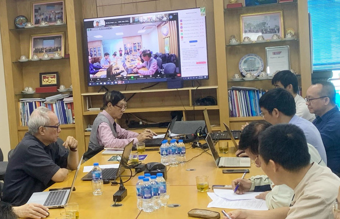 Tọa đàm có sự tham gia của gần 200 đại học, cao đẳng với gần 300 điểm cầu trực tuyến trên toàn quốc. (Ảnh C.K.A) Tọa đàm có sự tham gia của gần 200 đại học, cao đẳng với gần 300 điểm cầu trực tuyến trên toàn quốc. (Ảnh C.K.A)