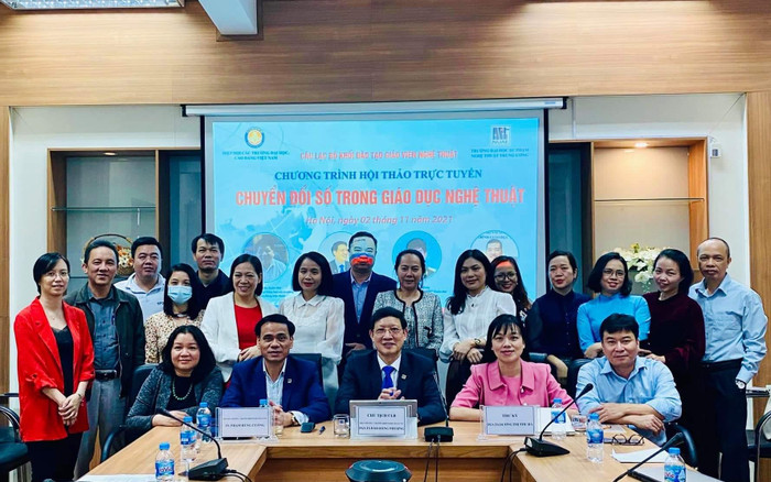 Trường Đại học Sư phạm Nghệ thuật Trung ương đăng cai tổ chức hội thảo. (Ảnh nhà trường cung cấp)