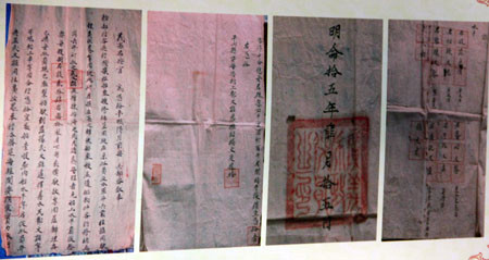 Sắc lệnh phái binh phu đi Hoàng Sa ở nhà thờ họ Đặng Sắc lệnh phái binh phu đi Hoàng Sa ở nhà thờ họ Đặng