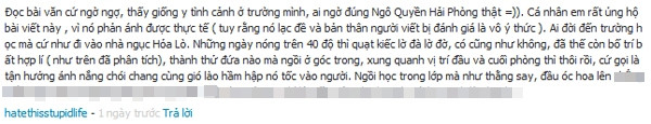 Dòng bình luận của một cư dân mạng. Dòng bình luận của một cư dân mạng.