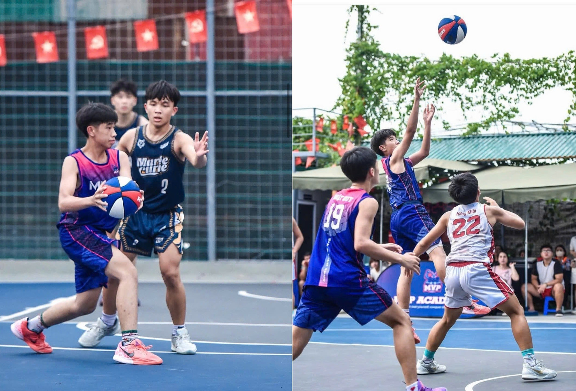 Thế Bảo trong một trận đấu cùng các thành viên của đội MVP. 1013ba093619be47e708-1.jpg