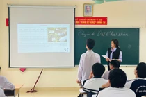 Học sinh Trường Trung học phổ thông chuyên Cao Bằng trong giờ học. Ảnh: Website Nhà trường.