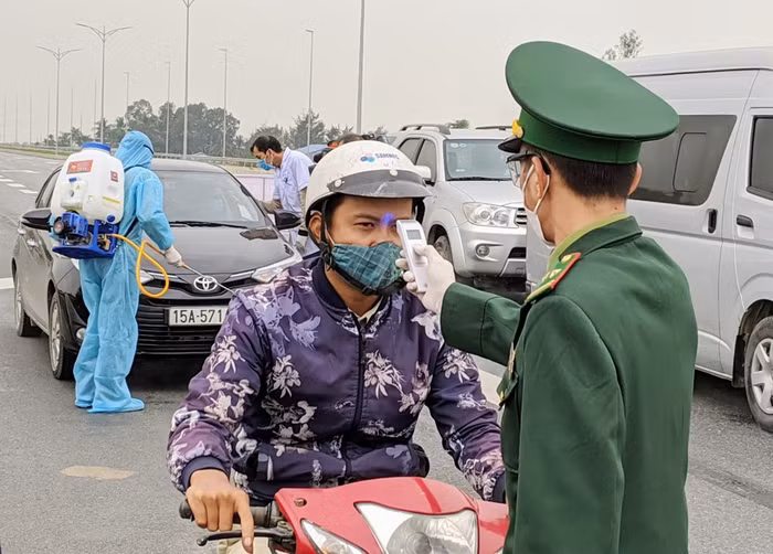 Một chốt kiểm soát y tế tại Hải Phòng. Ảnh:haiphong.gov.vn