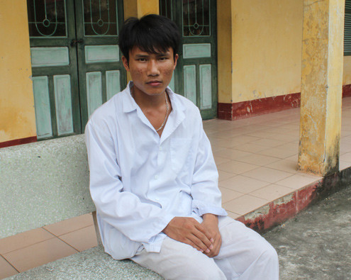 Hình ảnh Ngô Văn Thuận trong bệnh viện.