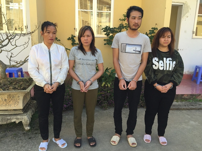 Các đối tượng trong đường dây buôn bán người bị bắt giữ.(Ảnh: Cơ quan điều tra cung cấp). Các đối tượng trong đường dây buôn bán người bị bắt giữ.(Ảnh: Cơ quan điều tra cung cấp).