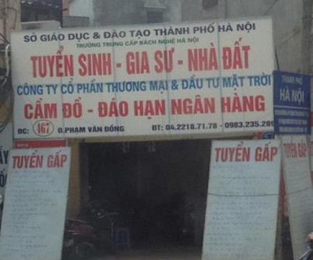 Trường đa ngành nghề.