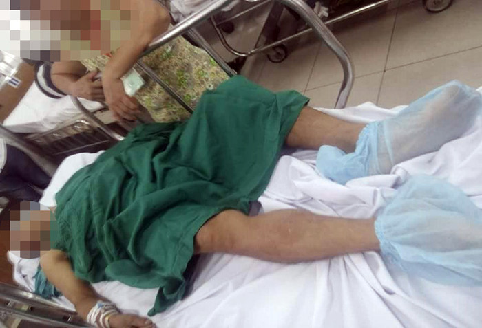 Nạn nhân khi đang còn điều trị tại bệnh viện. (Ảnh: H.L) Nạn nhân khi đang còn điều trị tại bệnh viện. (Ảnh: H.L)
