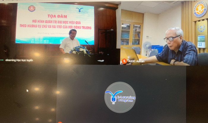 Quang cảnh cuộc tọa đàm. Ảnh chụp màn hình: Cao Kim Anh