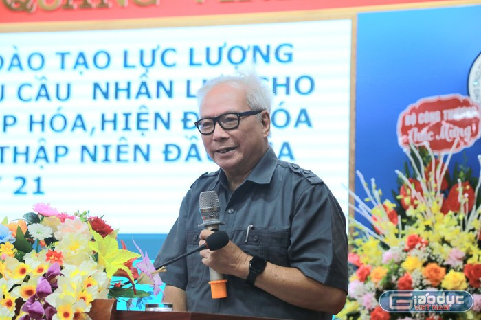Tiến sĩ Lê Viết Khuyến, Phó Chủ tịch Hiệp hội các trường đại học, cao đẳng Việt Nam. Ảnh: Lã Tiến gdvn-5-1233.jpeg