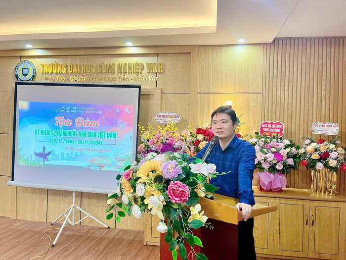 Tiến sĩ Trần Mạnh Hà - Hiệu trưởng Trường Đại học Công nghiệp Vinh. Ảnh: website nhà trường images.thumb.2e19444b-f101-415a-bfde-f4e9e3c2c24c.jpg