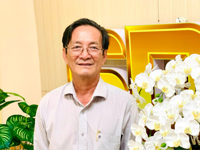 Nhà giáo ưu tú, Thạc sĩ Lâm Văn Quản - Chủ tịch Hội Giáo dục nghề nghiệp Thành phố Hồ Chí Minh. Nguồn ảnh: khoahocphothong.vn z5733415584516_07ff04d16354ff7f427f2946c2dc6779.jpg