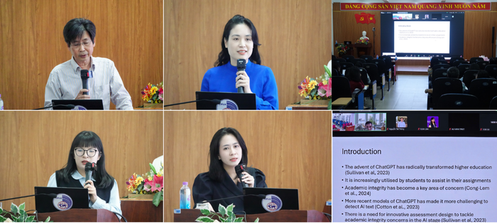 Các thầy, cô trình bày tham luận tại Toạ đàm trình bày tham luận.png