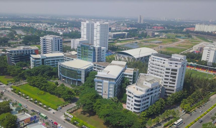 Trụ sở chính Trường Đại học Tôn Đức Thắng nhìn từ trên cao, ảnh do nhà trường cung cấp. Trụ sở chính Trường Đại học Tôn Đức Thắng nhìn từ trên cao, ảnh do nhà trường cung cấp.