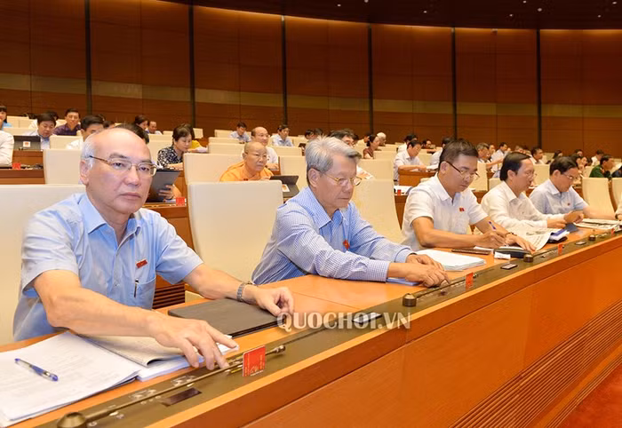 Đại biểu bấm nút biểu quyết. Ảnh: Quochoi.vn