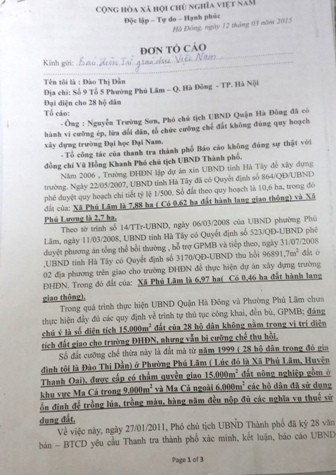 Đơn thư của các hộ dân gửi đến Báo điện tử Giáo dục Việt Nam. Đơn thư của các hộ dân gửi đến Báo điện tử Giáo dục Việt Nam.