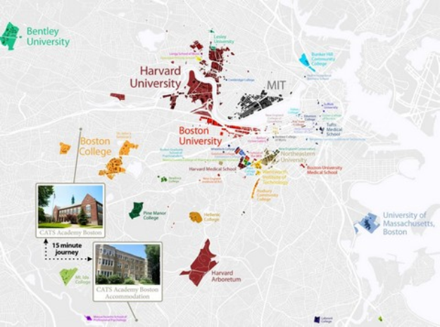 Trường cách trung tâm thành phố Boston 15 phút, khuôn viên của trường rộng tới 16.765m2 với đầy đủ trang thiết bị hiện đại. Trường cách trung tâm thành phố Boston 15 phút, khuôn viên của trường rộng tới 16.765m2 với đầy đủ trang thiết bị hiện đại.