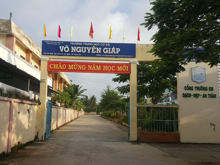 Trường Trung học cơ sở Võ Nguyên Giáp. (Ảnh: M.A)