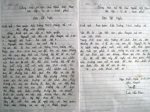 Đơn thư phản ánh của phụ huynh học sinh Đơn thư phản ánh của phụ huynh học sinh