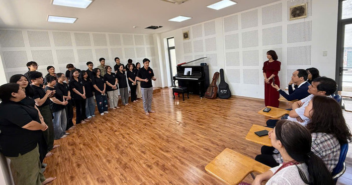 Hiện tại, Trường Đại học Văn hóa TP Hồ Chí Minh cơ bản đáp ứng một phần yêu cầu về diện tích sàn xây dựng phục vụ đào tạo theo Thông tư 01. Ảnh: website nhà trường svtp.jpg
